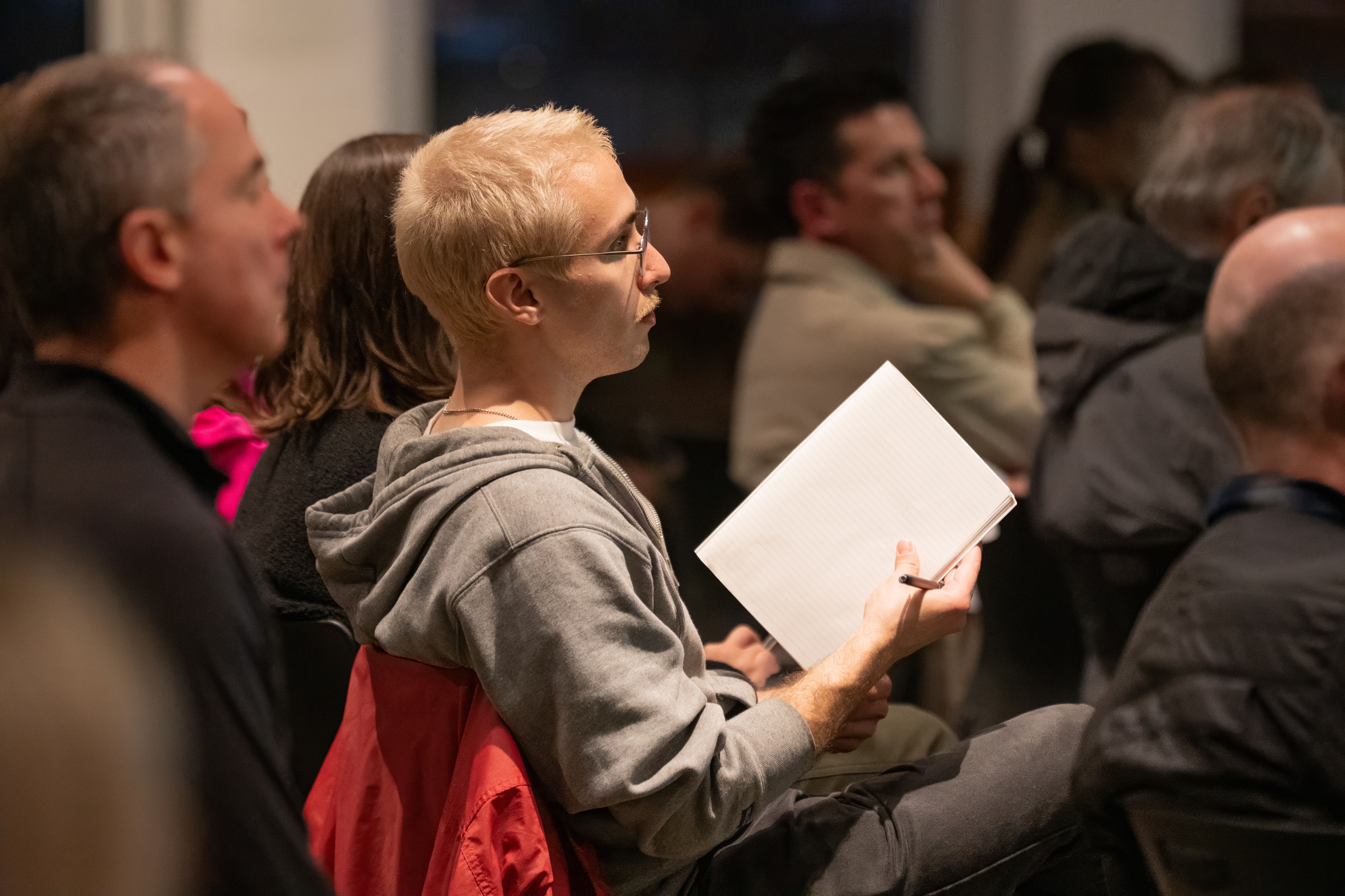  An excellent and engaged crowd braved the rain to be in the audience.