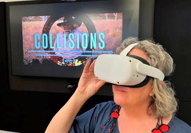 ‘Collisions’ is an Emmy Award-winning virtual-reality film by acclaimed Australian filmmaker and artist Lynette Wallworth.
