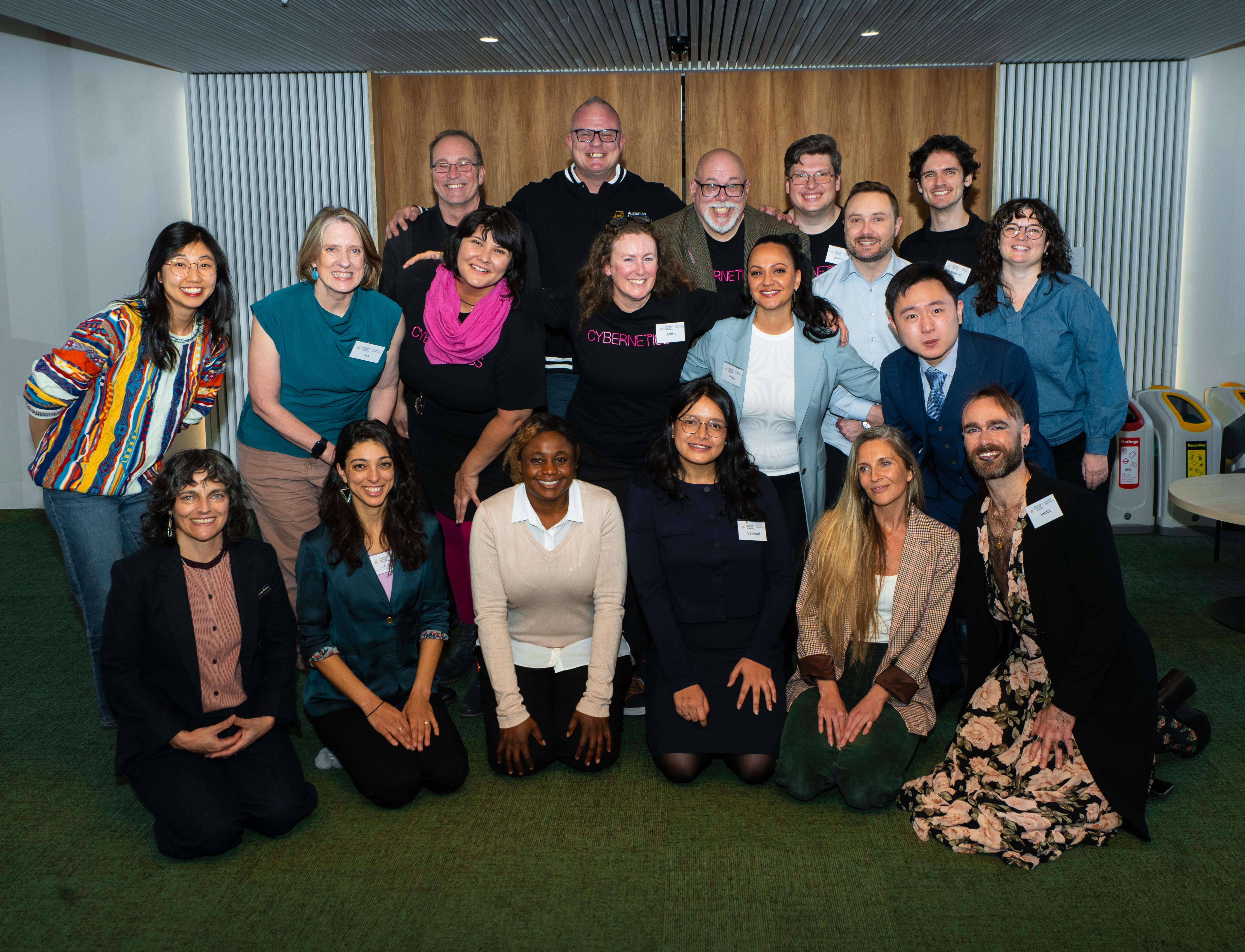 Our 2025 cohort of Master students with teaching staff at Demo Day
