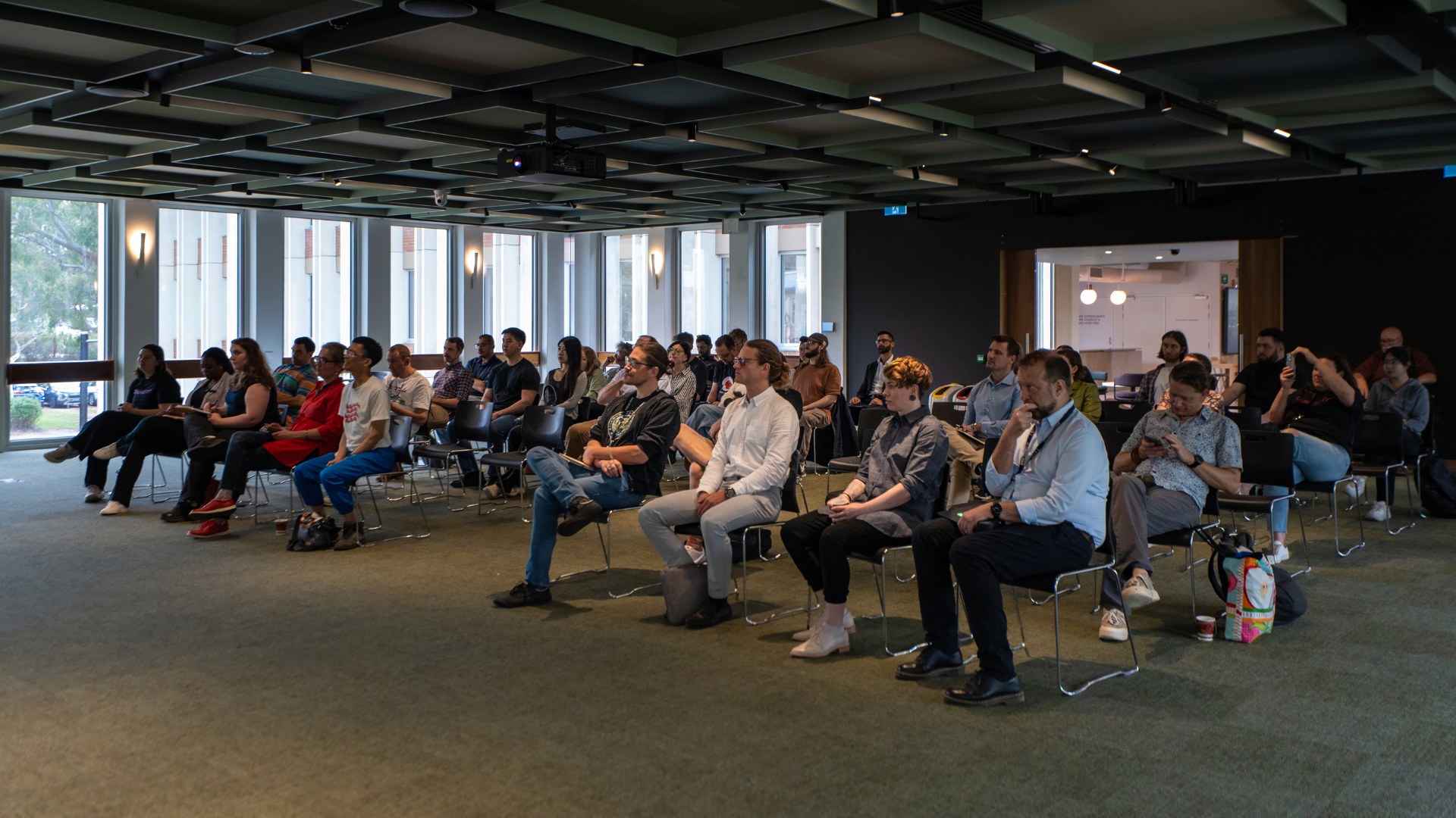 A view of the highly engaged audience assembled for Paul's talk