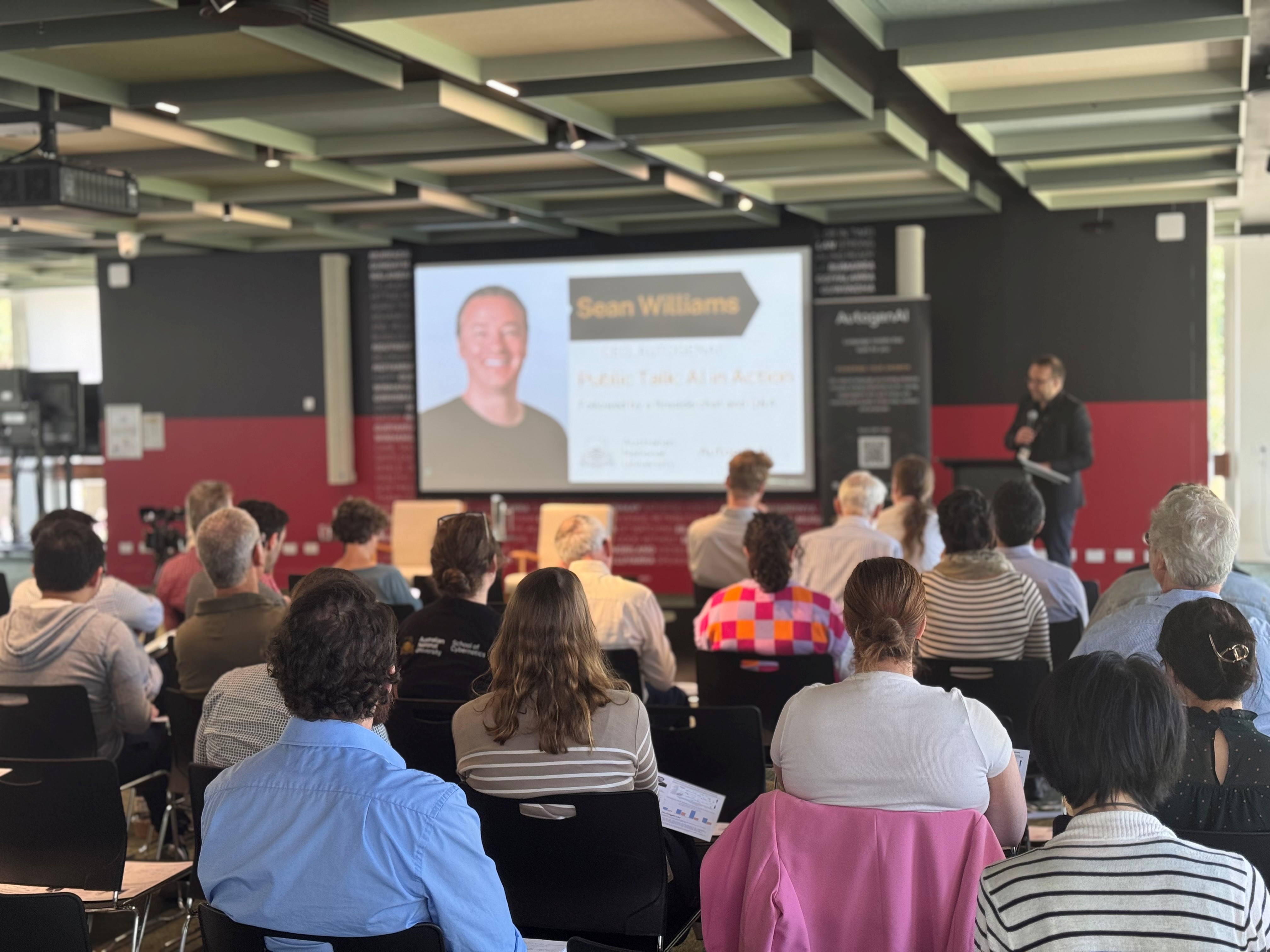 Matthew Holt welcomes visitors and Sean Williams