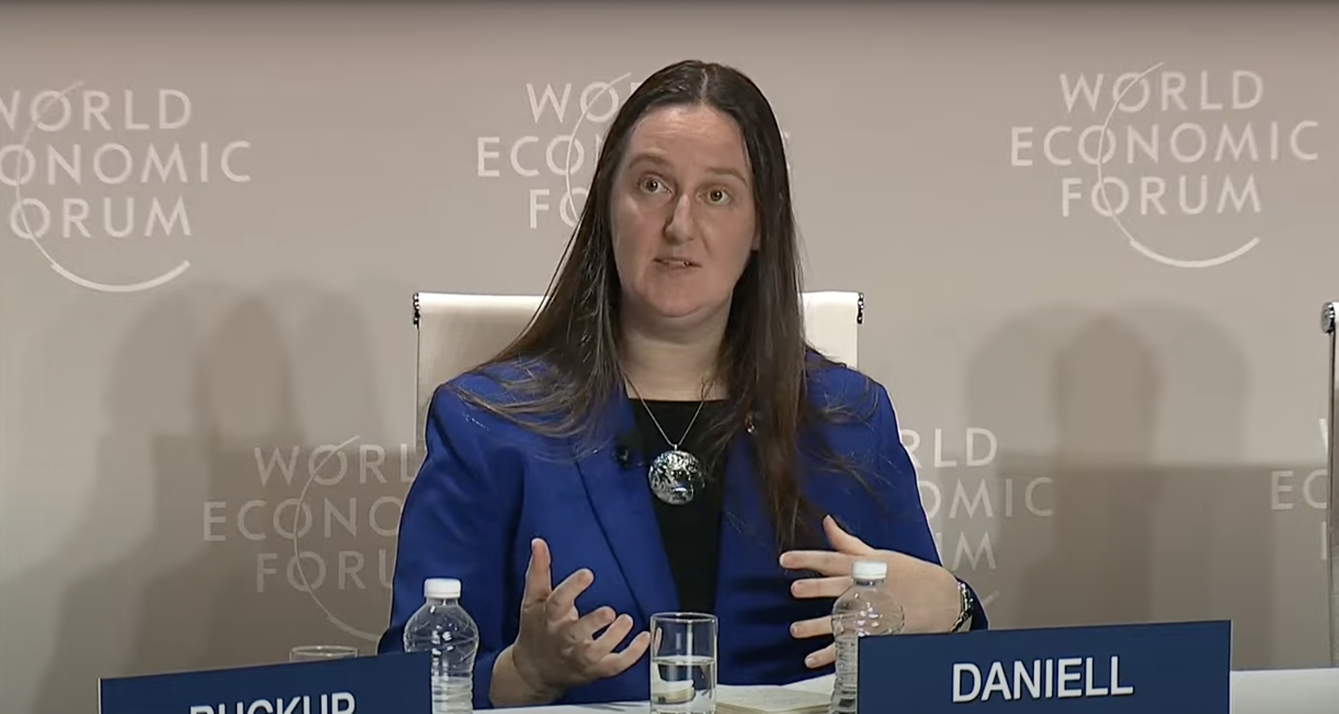 Katherine Daniell speaking at the World Economic Forum, China
