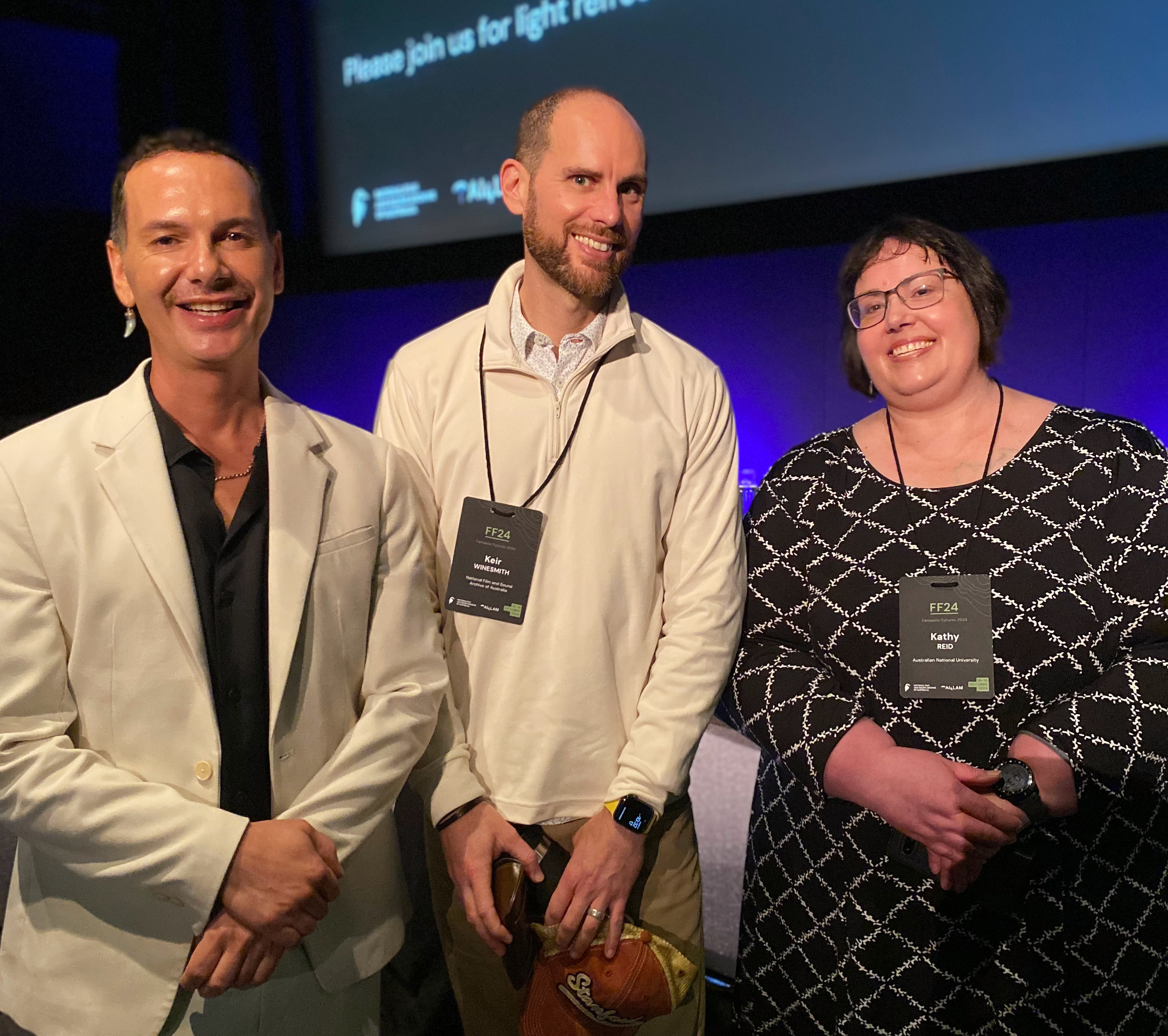 Peter-Lucas Jones, Dr. Keir Winesmith and Kathy Reid