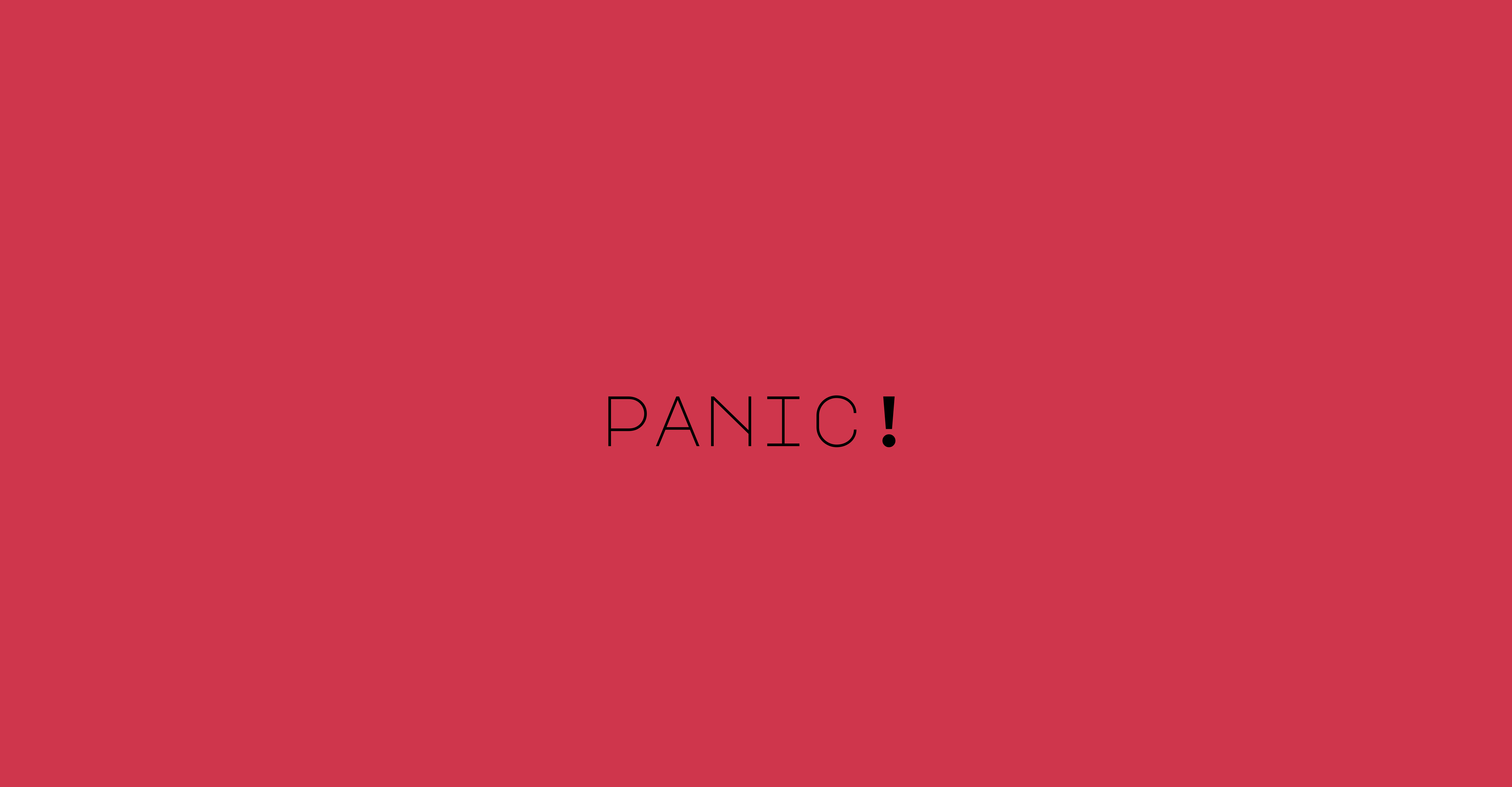 A screenshot of the main Panic ‘waiting’ screen, when the system is anticipating the next AI-generated text or image
